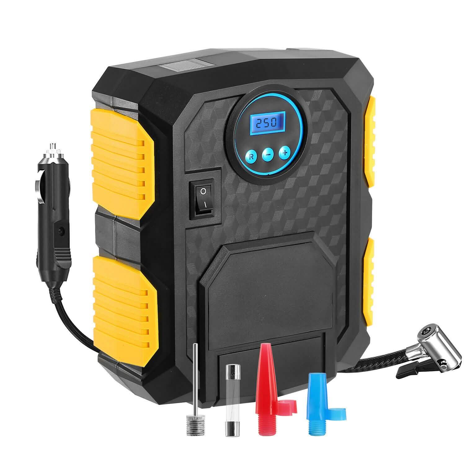 Tire Inflator 12V DC 120W 150PSI with LCD Electric Air Compressor by DailySale