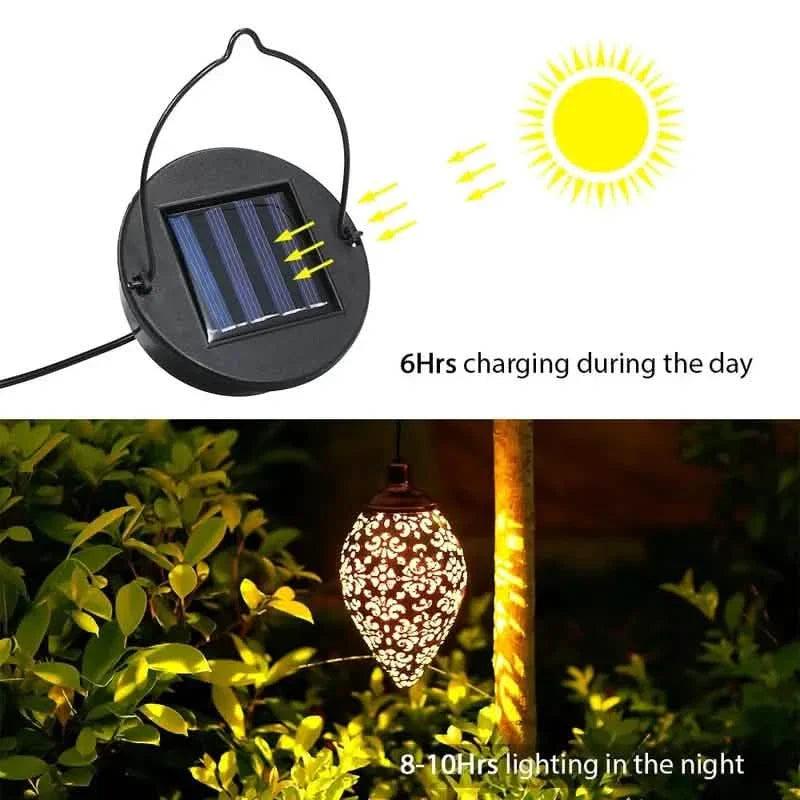 Tomshine Solar Lantern LED Moroccan Garden Lights Metal Lamp Waterproof by DailySale