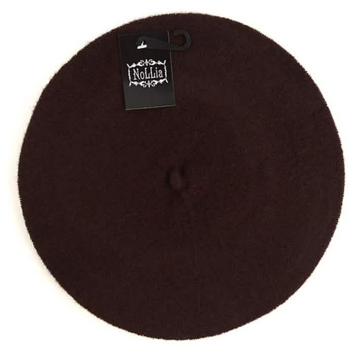 Traditional Women's Men's Solid Color Plain Wool French Beret One Size