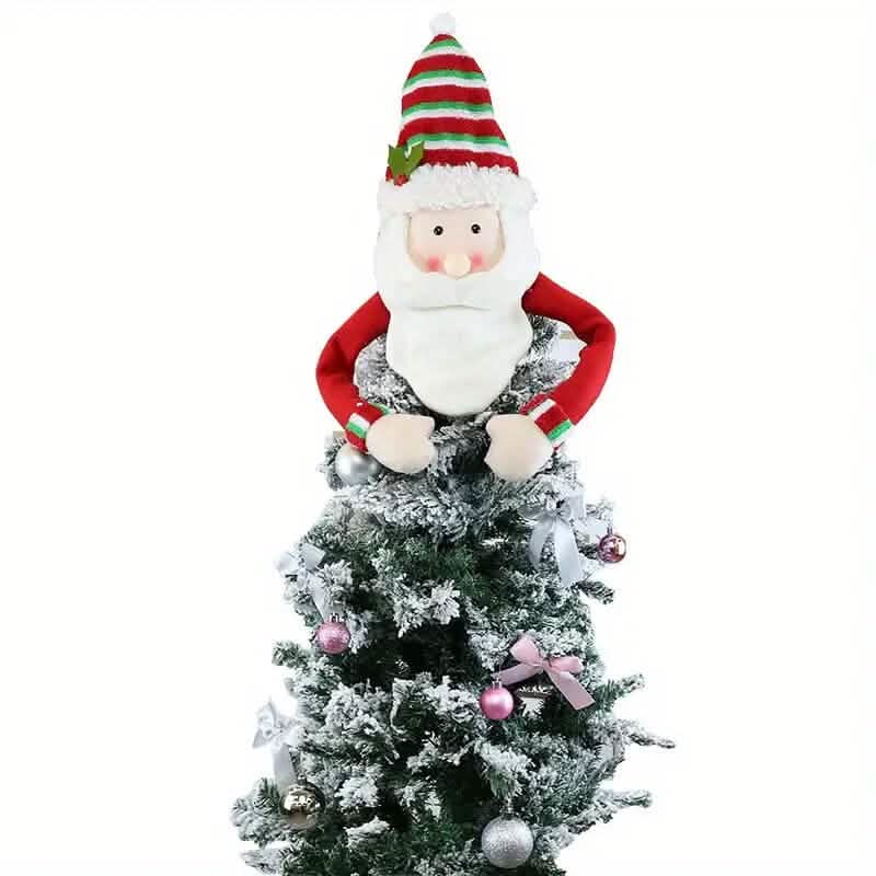 Traditional Wool Festive Christmas Tree Top Star and Snowman Decoration by DailySale
