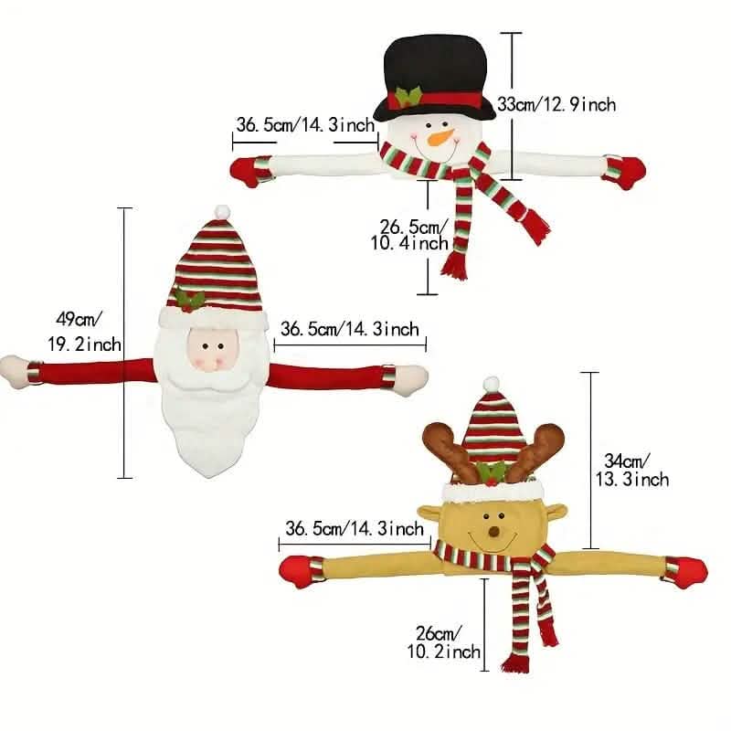 Traditional Wool Festive Christmas Tree Top Star and Snowman Decoration by DailySale