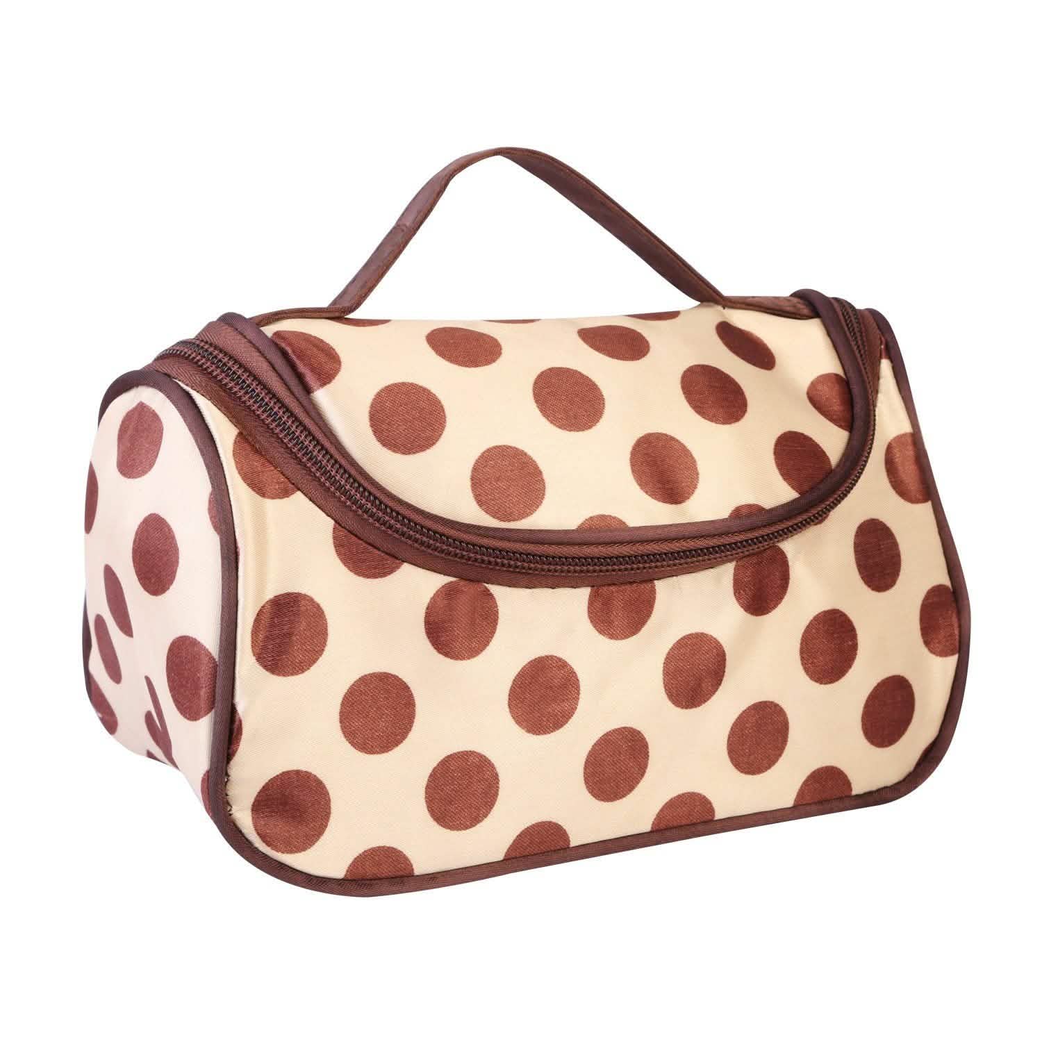 Travel Makeup Bag Portable Cosmetic Organizer with Cosmetic Mirror by DailySale