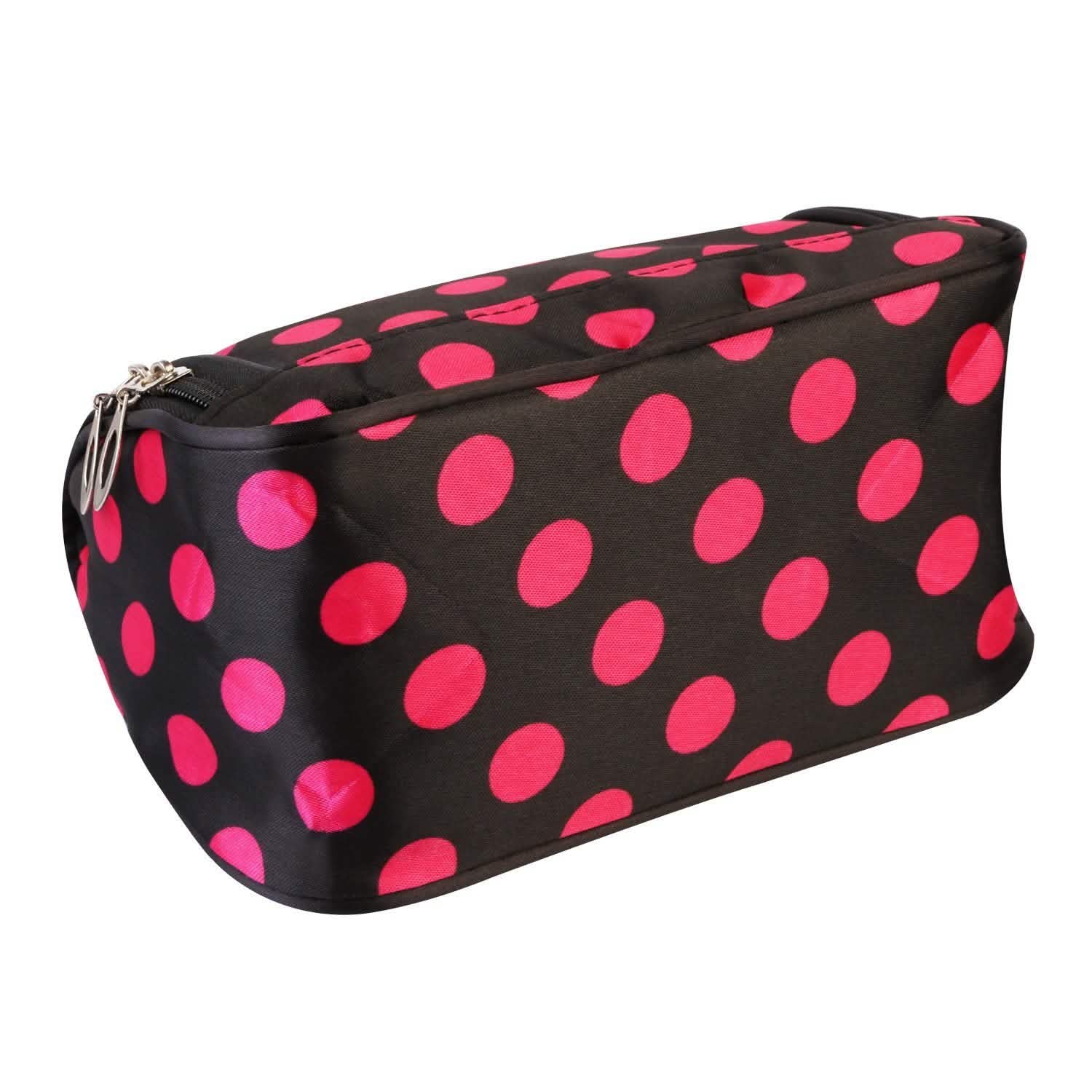 Travel Makeup Bag Portable Cosmetic Organizer with Cosmetic Mirror by DailySale