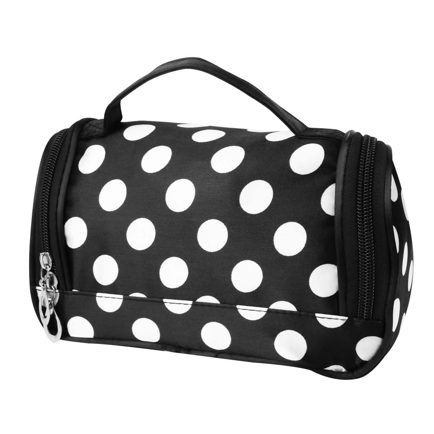 Travel Makeup Bag Portable Cosmetic Organizer with Cosmetic Mirror by DailySale