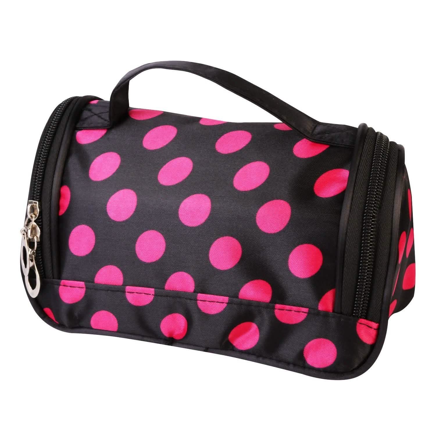 Travel Makeup Bag Portable Cosmetic Organizer with Cosmetic Mirror by DailySale
