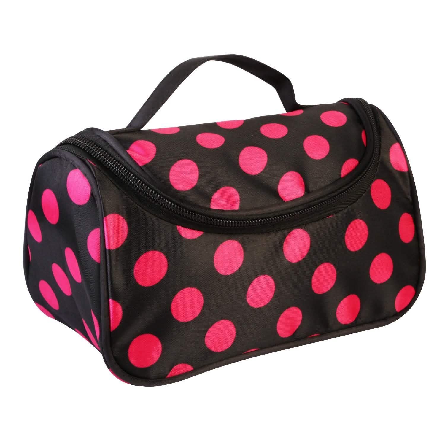 Travel Makeup Bag Portable Cosmetic Organizer with Cosmetic Mirror by DailySale