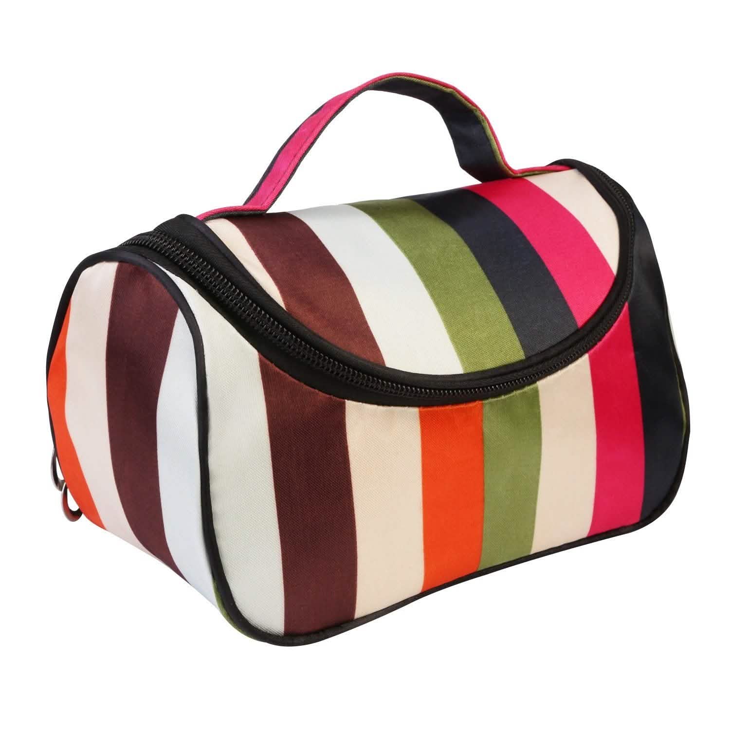 Travel Makeup Bag Portable Cosmetic Organizer with Cosmetic Mirror by DailySale