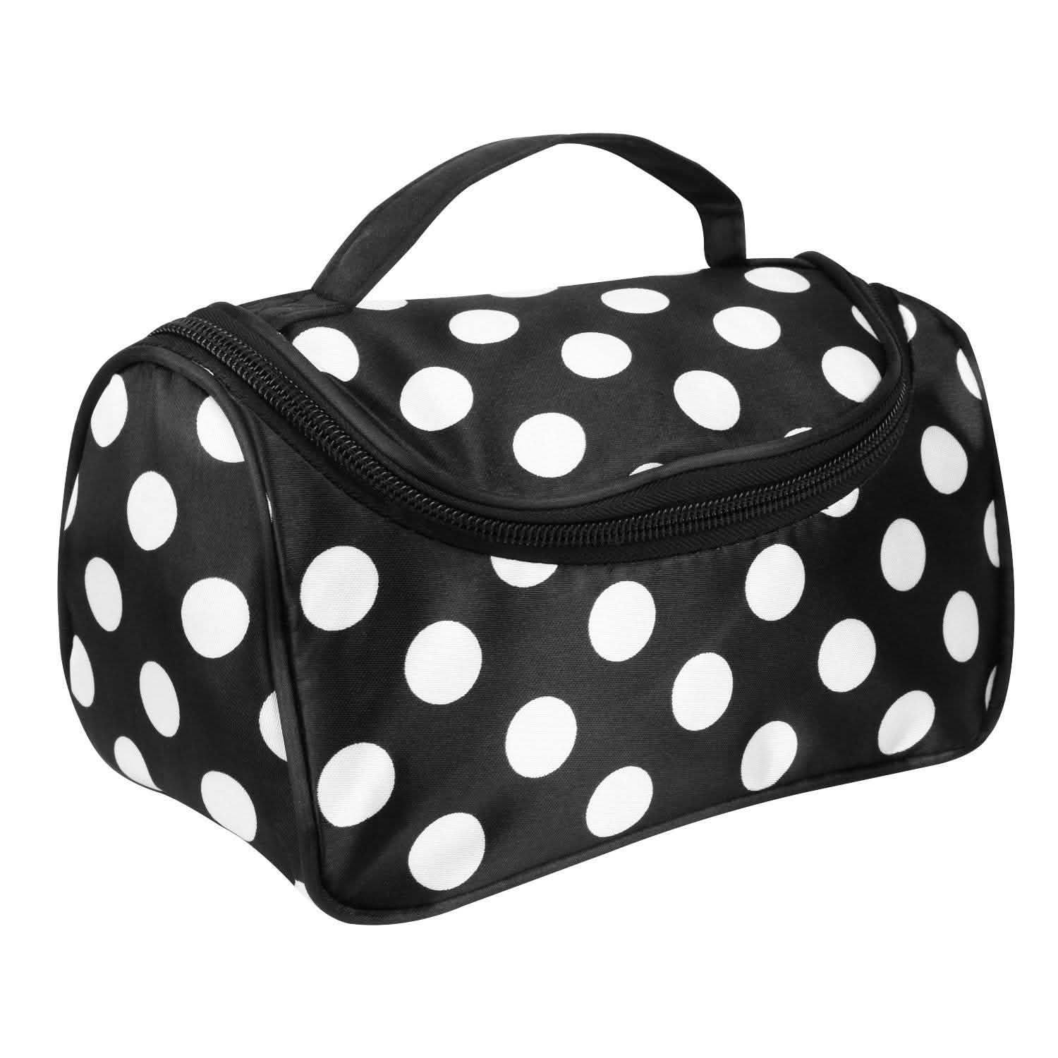 Travel Makeup Bag Portable Cosmetic Organizer with Cosmetic Mirror by DailySale