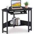 Triangle Computer Desk, Smooth Keyboard Tray& Storage Shelves by DailySale