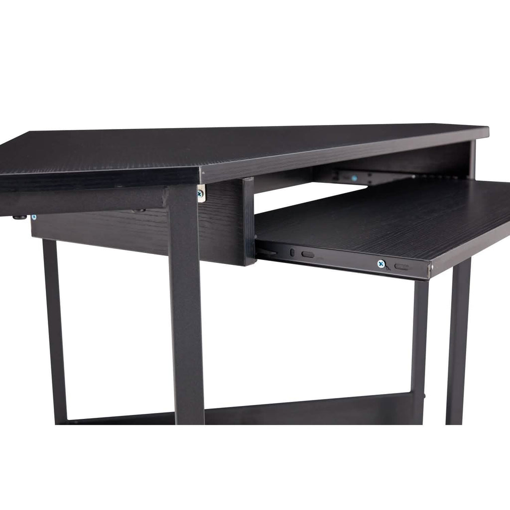 Triangle Computer Desk, Smooth Keyboard Tray& Storage Shelves by DailySale