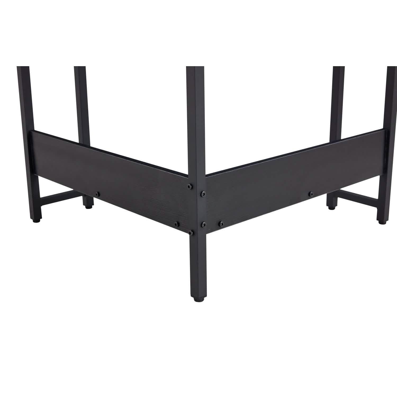 Triangle Computer Desk, Smooth Keyboard Tray& Storage Shelves by DailySale