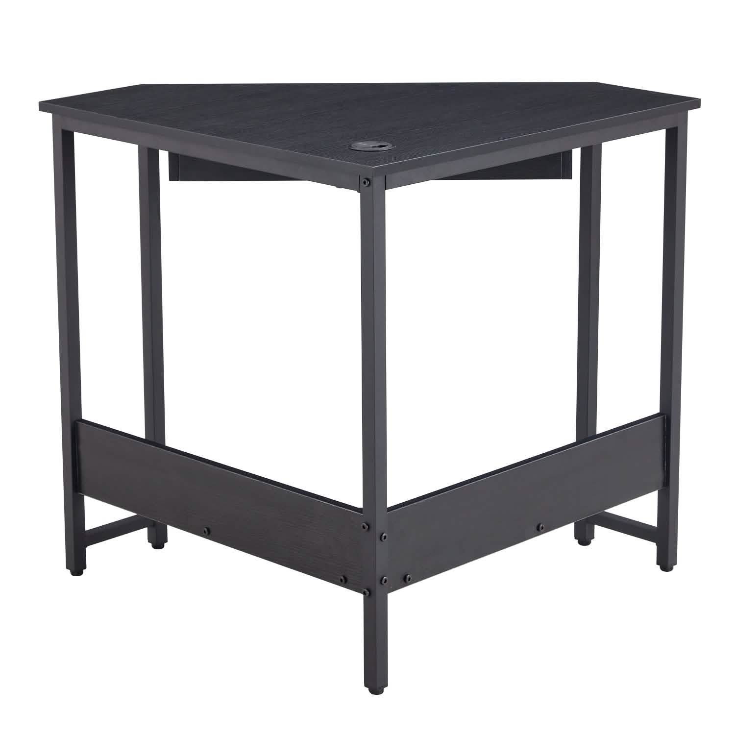 Triangle Computer Desk, Smooth Keyboard Tray& Storage Shelves by DailySale