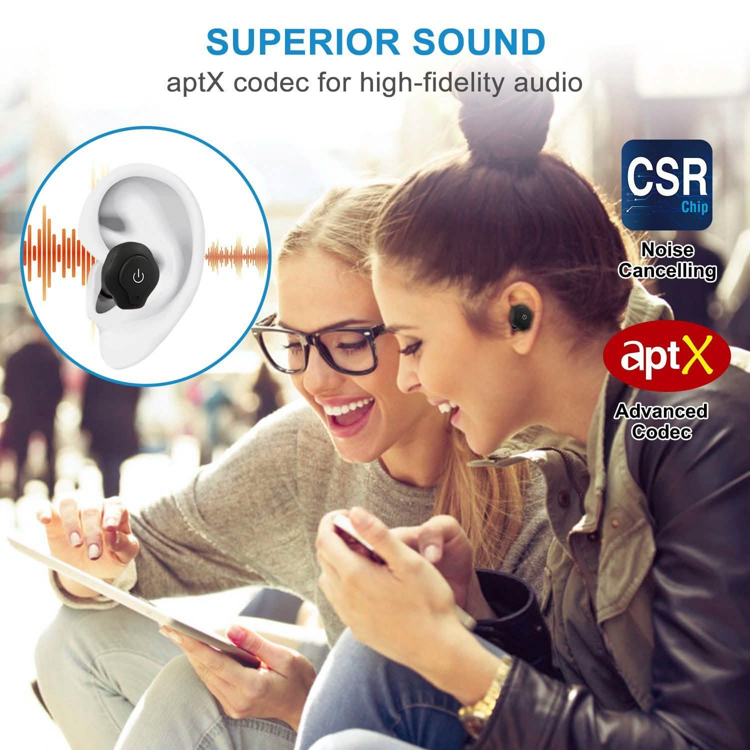 True Wireless Earbuds CSR v4.2 In-Ear Stereo Headsets by DailySale