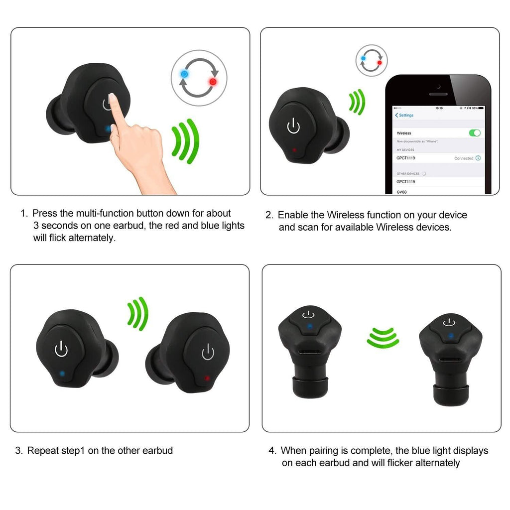 True Wireless Earbuds CSR v4.2 In-Ear Stereo Headsets by DailySale