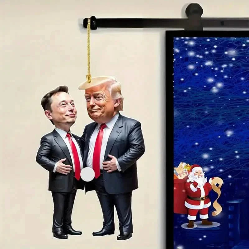Trump & Musk Acrylic Hanging Ornament by DailySale