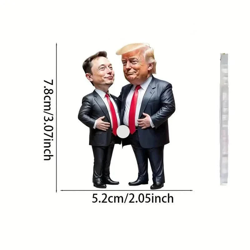 Trump & Musk Acrylic Hanging Ornament by DailySale