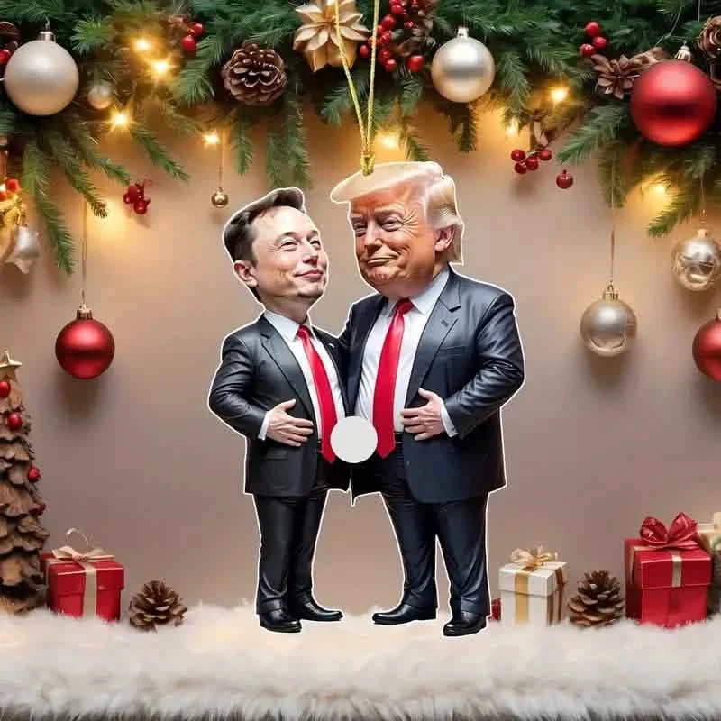 Trump & Musk Acrylic Hanging Ornament by DailySale