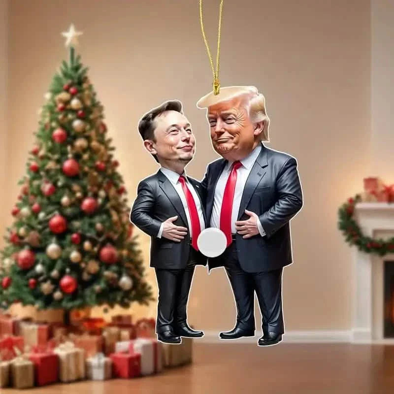 Trump & Musk Acrylic Hanging Ornament by DailySale