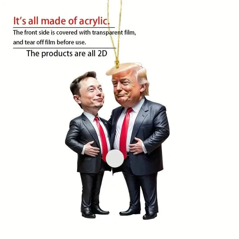 Trump & Musk Acrylic Hanging Ornament by DailySale