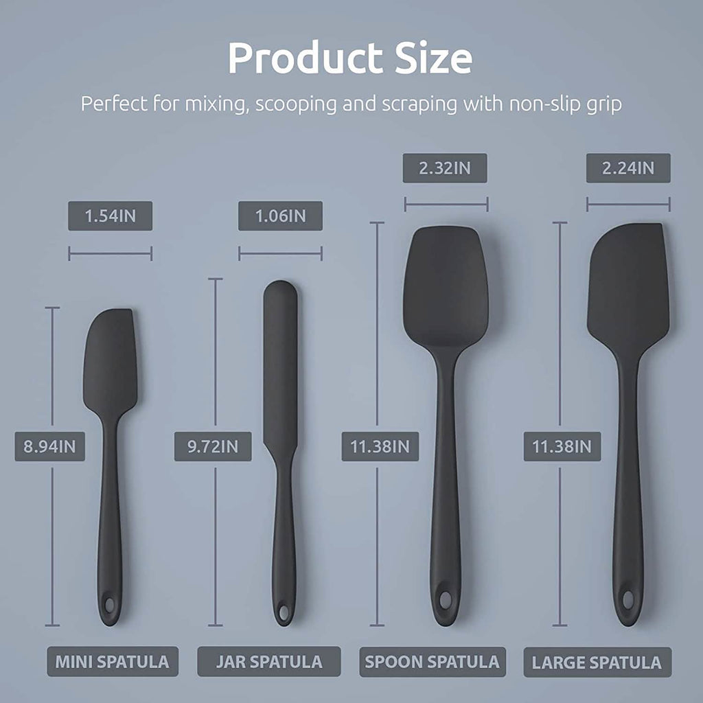 U-Taste Silicone Spatula Set with 480 Degrees Fahrenheit Heat Resistant by DailySale
