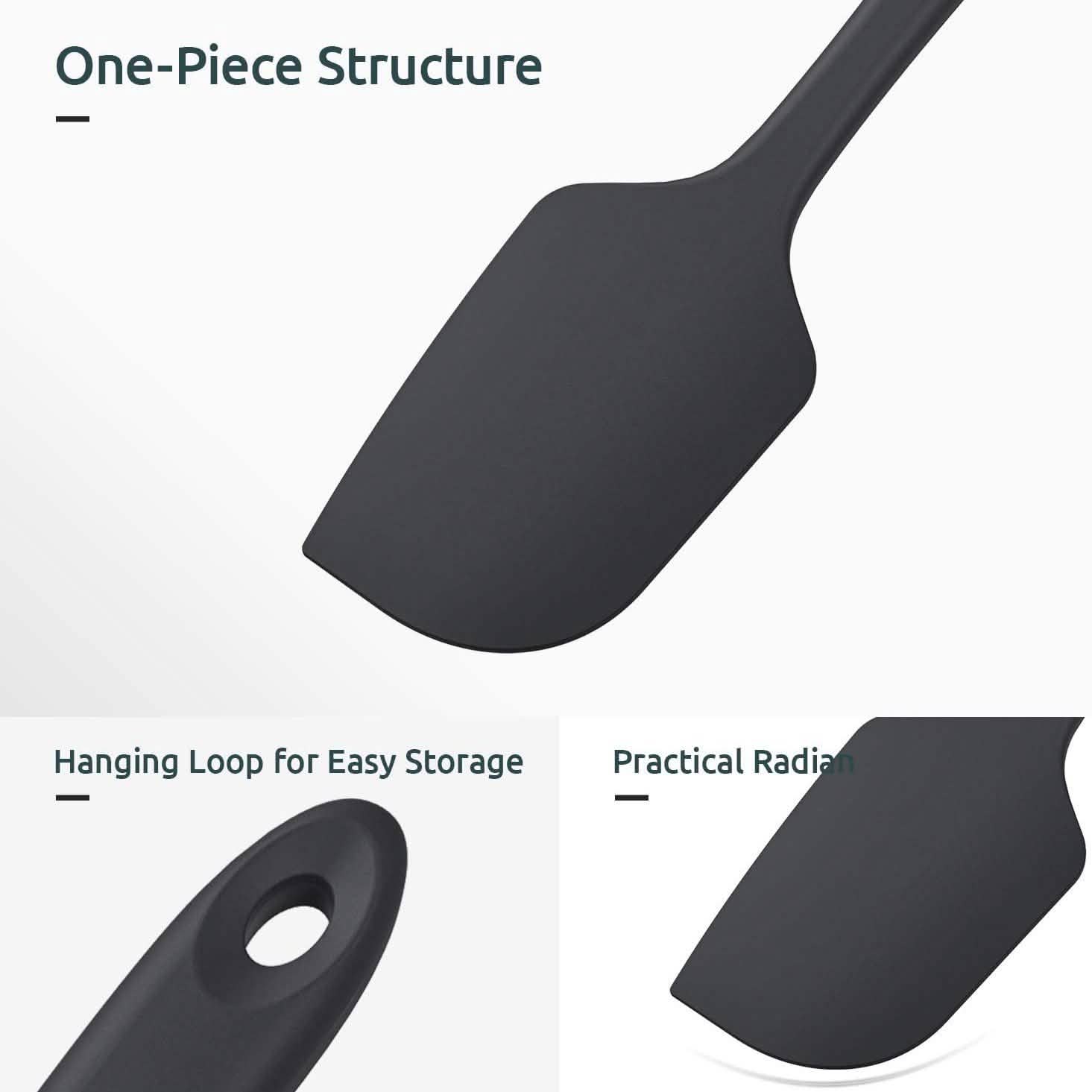 U-Taste Silicone Spatula Set with 480 Degrees Fahrenheit Heat Resistant by DailySale