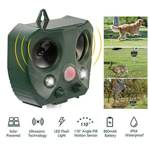 Ultrasonic Animal Repeller Solar by DailySale