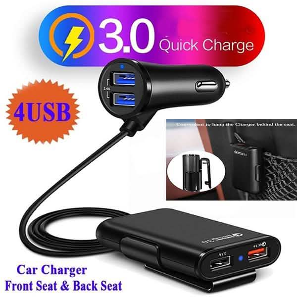 Universal 4 Ports USB Car Charger by DailySale