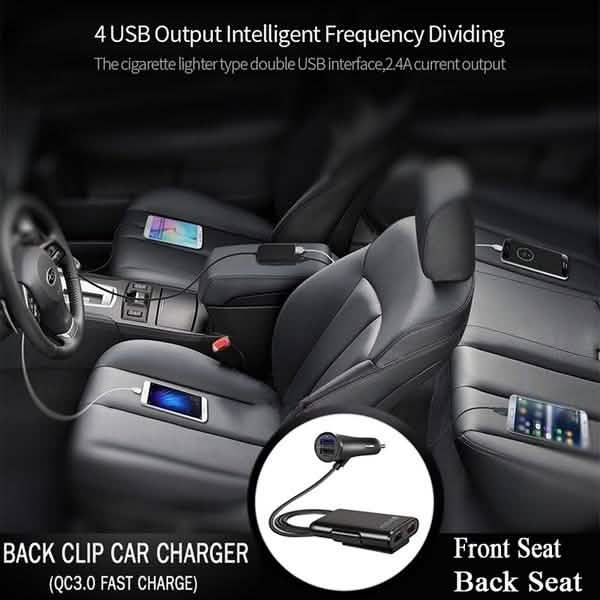 Universal 4 Ports USB Car Charger by DailySale