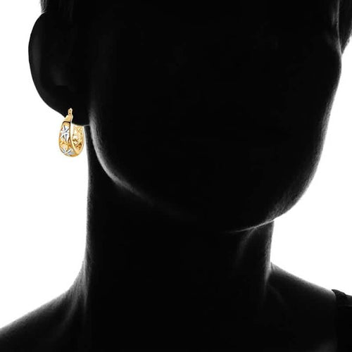 18K Gold Plating Moroccan Filigree Hoop Earrings by DailySale