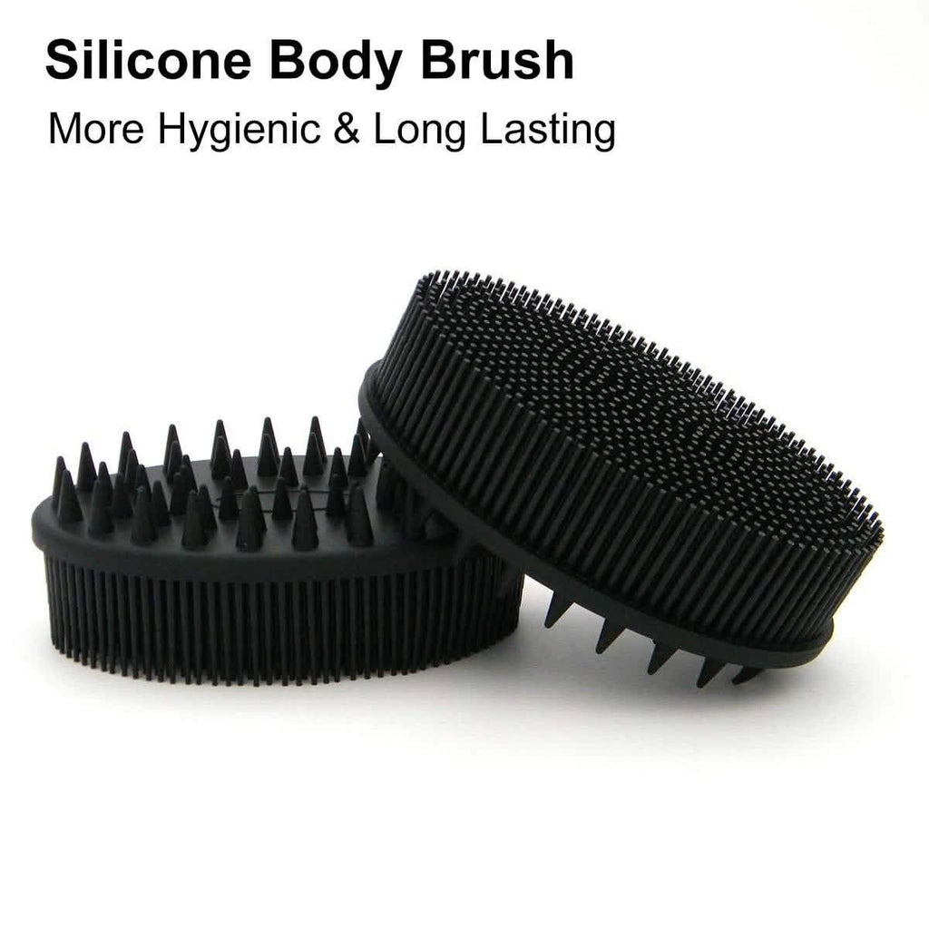 Upgrade Silicone Body Scrubber and Hair Shampoo Brush by DailySale