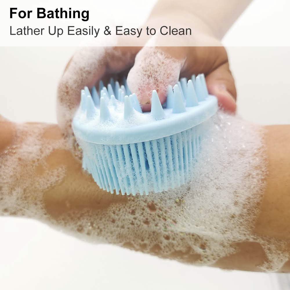 Upgrade Silicone Body Scrubber and Hair Shampoo Brush by DailySale