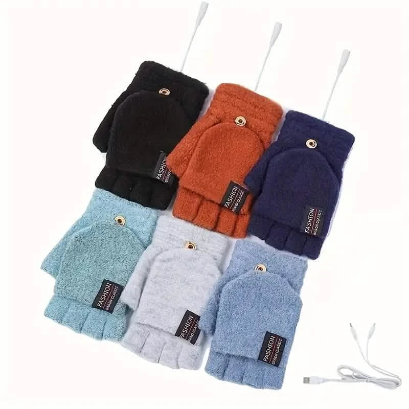 USB Electric Heating Adjustable Temperature Gloves by DailySale