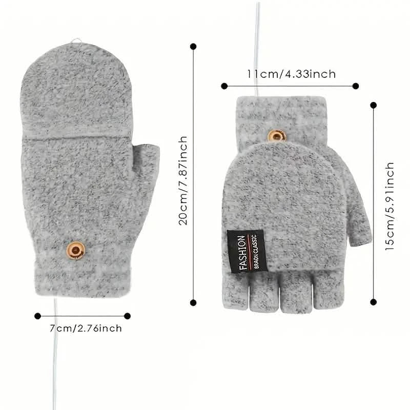USB Electric Heating Adjustable Temperature Gloves by DailySale