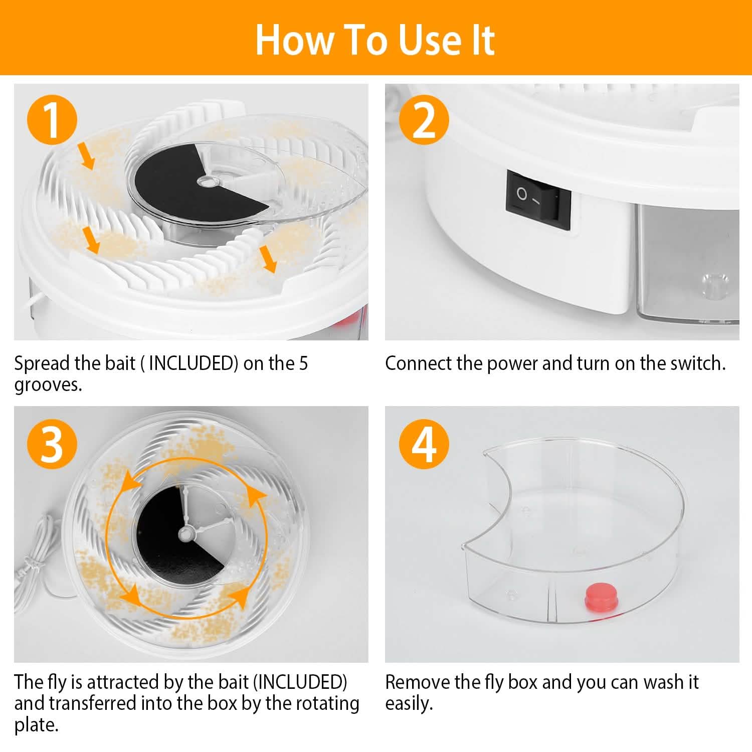 USB powered Electric Fly Trap Automatic Flycatcher by DailySale