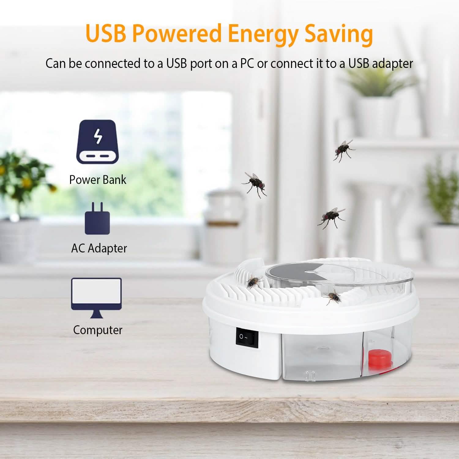 USB powered Electric Fly Trap Automatic Flycatcher by DailySale