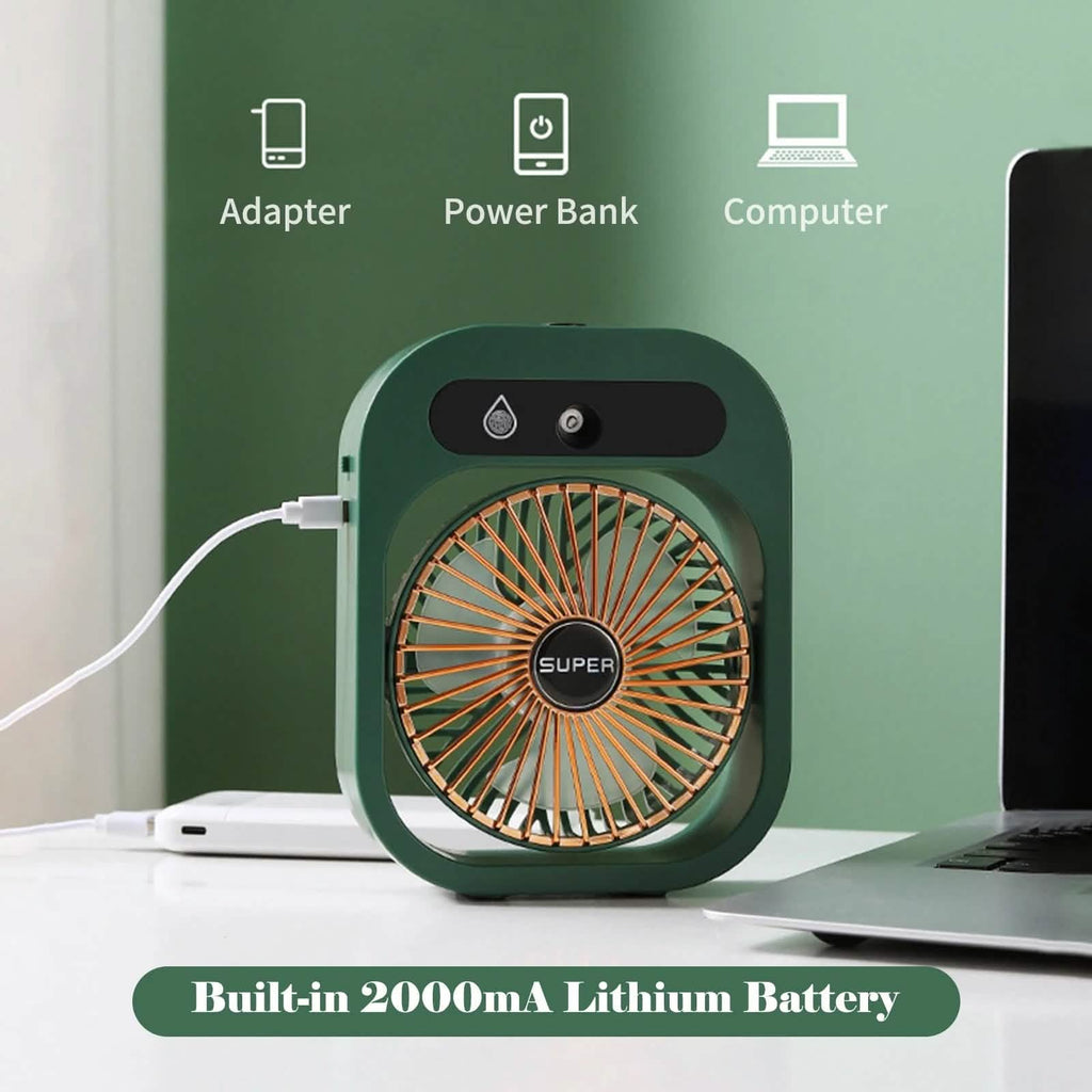 USB Rechargeable Desktop Spray Fan by DailySale