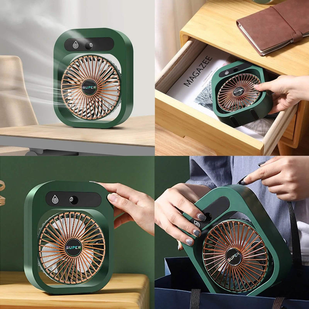 USB Rechargeable Desktop Spray Fan by DailySale