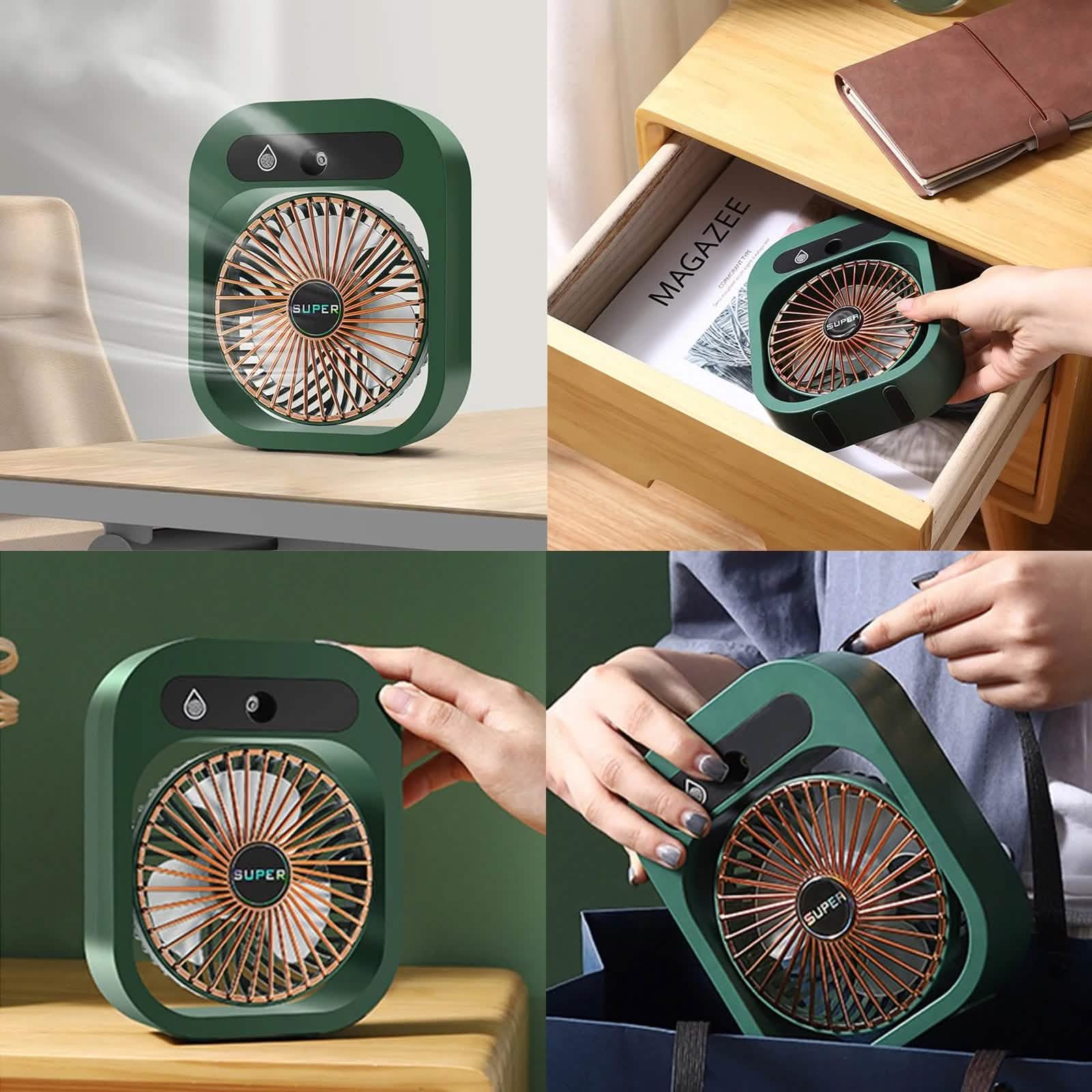 USB Rechargeable Desktop Spray Fan by DailySale