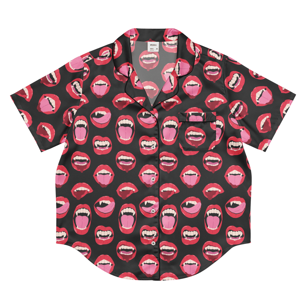 Vampire Kiss Silky Pajama Top by Goth Cloth Co.