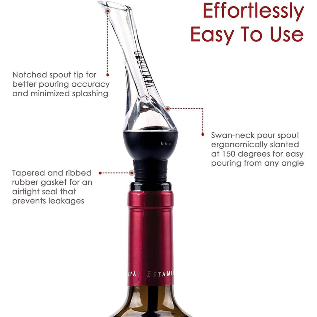 Vintorio Wine Aerator Pourer - Premium Aerating Pourer and Decanter Spout by DailySale