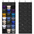 Visible Baseball Hat Rack for Wall Door with 3 Hooks 24 Deep Pockets by DailySale