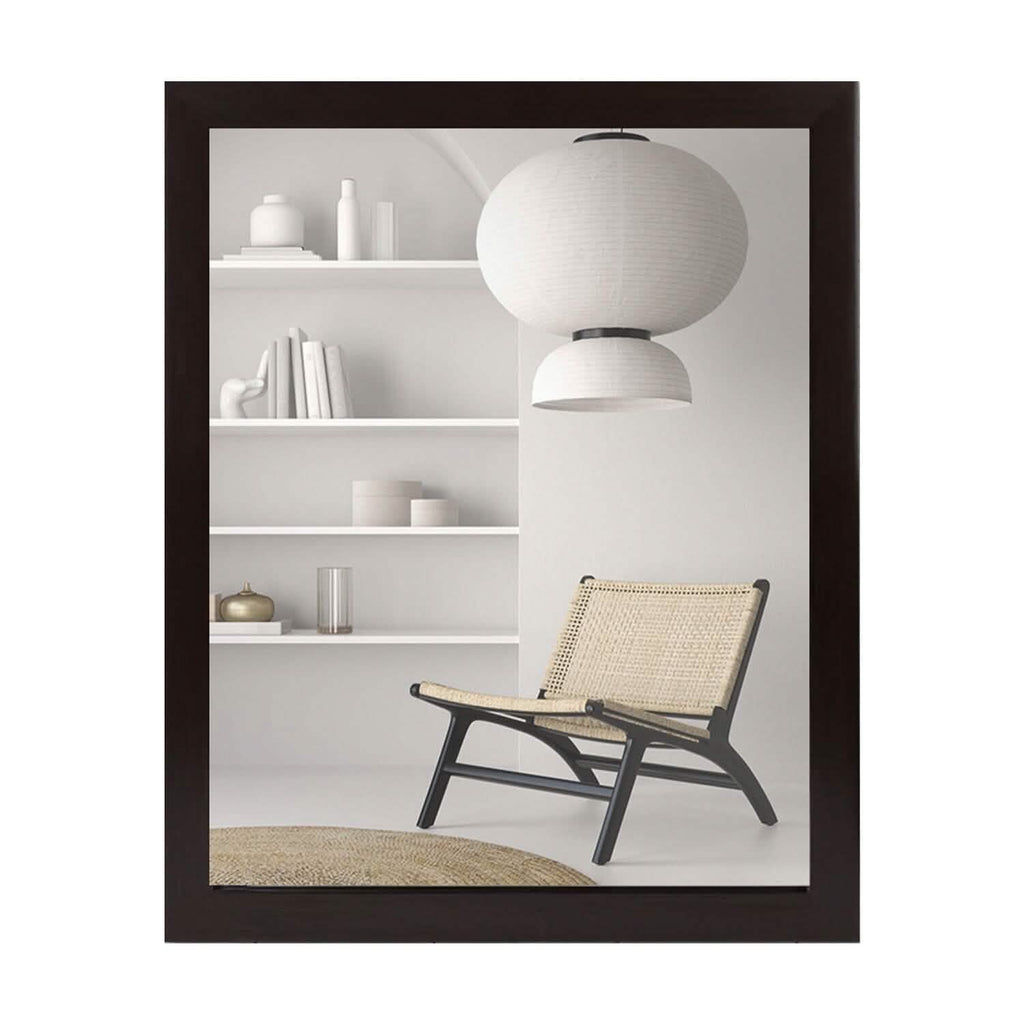 Wall Mount Mirror Wood-Like Frame Rectangle Modern Hanging Mirror by DailySale