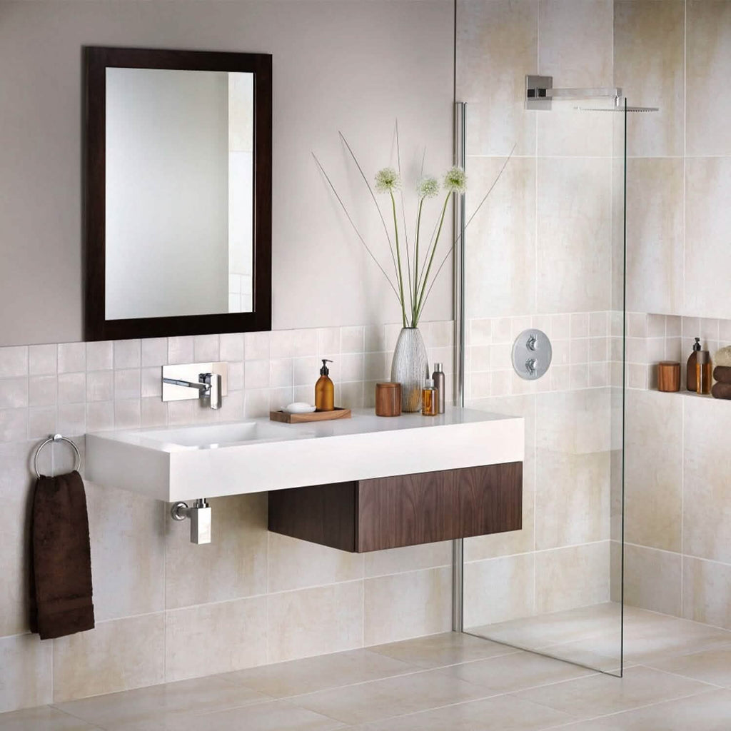 Wall Mount Mirror Wood-Like Frame Rectangle Modern Hanging Mirror by DailySale