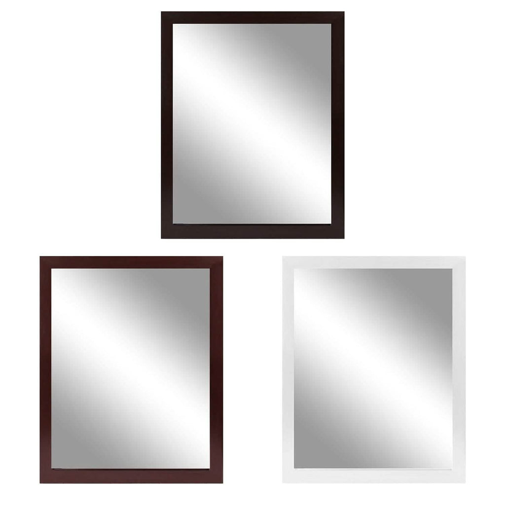 Wall Mount Mirror Wood-Like Frame Rectangle Modern Hanging Mirror by DailySale