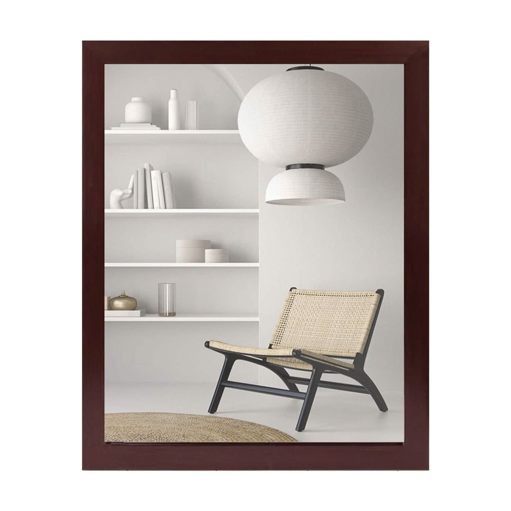 Wall Mount Mirror Wood-Like Frame Rectangle Modern Hanging Mirror by DailySale