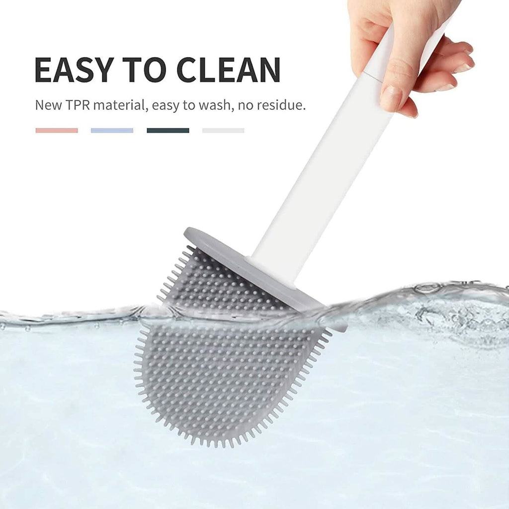 Wall Mounted Silicone Bathroom Brush and Holder Set by DailySale
