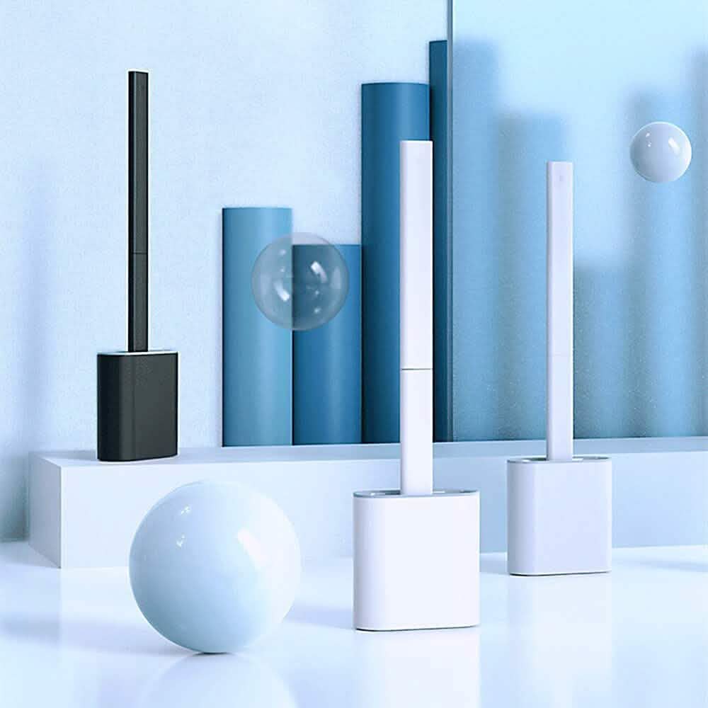 Wall Mounted Silicone Bathroom Brush and Holder Set by DailySale