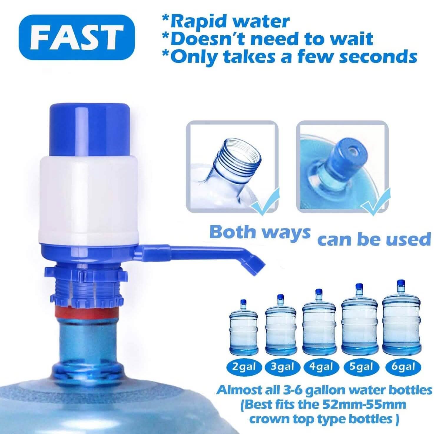 Water Bottle Pump Manual Pressure Water Dispenser by DailySale