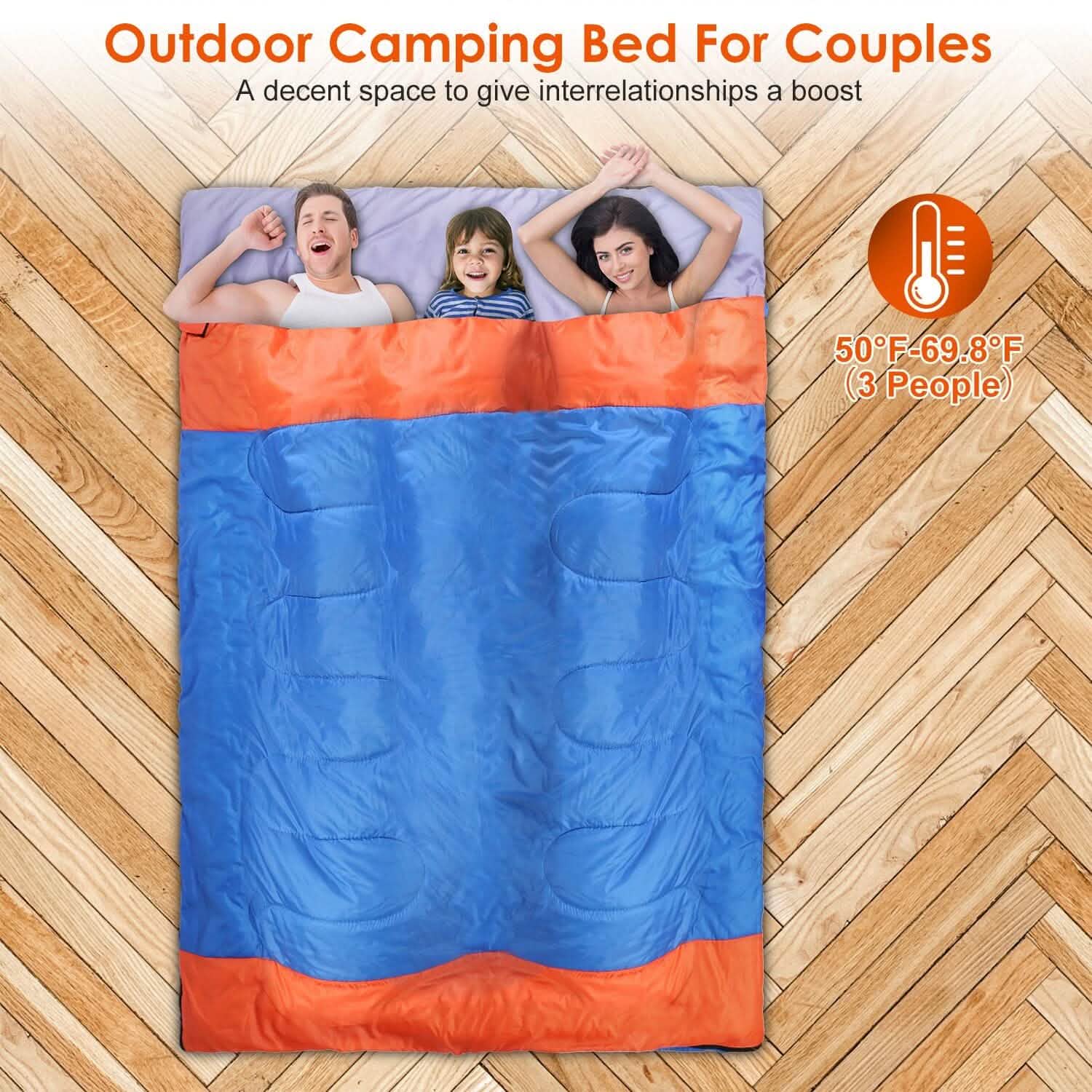 Water Resistant Camping Cotton Liner Sleeping Bag with Sack