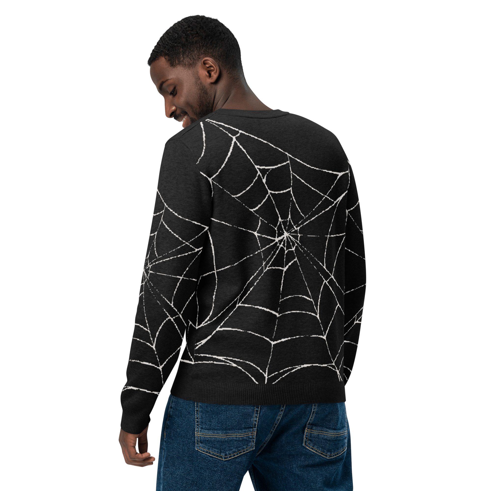 Web Weaver Knit Crew Neck Sweater by Goth Cloth Co.